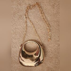 Gold Mini Moon Shaped Bag